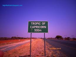 At the june and december solstices, the sun is overhead at the tropics of cancer and capricorn, respectively. Sight By Walk Crossing Tropic Of Capricorn Line Over Botswana