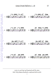 Idea S Page 10 More Linear Drum Beats And It S Not The Last Page Drum Lessons Drum Patterns Drums Beats