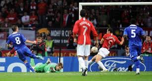 This is a match in uefa champions league final, season 2007/2008. Chelsea V Man Utd A Look Back At The First All English Champions League Final