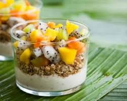 Recette De Verrines Aux Fruits Exotiques Yaourt Et Granola Croq Kilos Recette Fruits Exotiques Recette Verrine Recette Croq Kilos