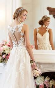 Lace Illusion Back Wedding Dress Wedding Dresses Bridal Gowns Wedding Dresses Lace