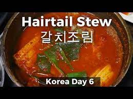The fish was flaky and buttery. Korean Food In Seoul Spicy Hairtail Fish Stew ê°ˆì¹˜ì¡°ë¦¼ Day 6 Youtube