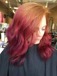 Natural Redhead With Purple And Pink Fade Natural Red Hair Hair Dye Tips Dyed Hair Purple