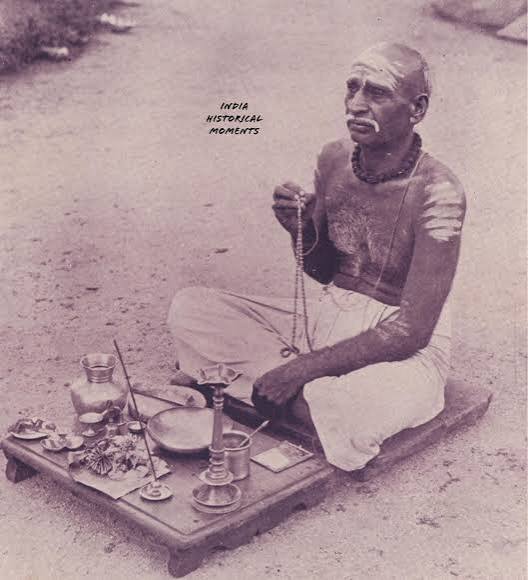 1870 pic of a Pandit reading the Shastras