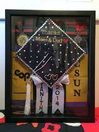 My Shadow Box Masterpiece 3 Bought A Shadow Box At Michaels And Was Able To Put My Graduation Each Graduation M Graduation Party Thanks Mom Party Decorations