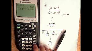 Algebra Rational Expressions Ti 84 Examples Youtube