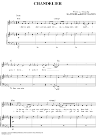 Chandelier Sheet Music Violin Sheet Music Flute Sheet Music