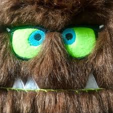 Brown crazy furry monster on white background vector. Accessories Funny Fuzzy Monster Brown Beanie Winter Hat Poshmark