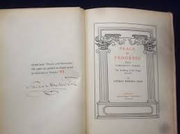1904 PEACE AND PROGRESS HARDCOVER BOOK BY NATHAN HASKELL DOLE-INSCRIBED- KD  9024