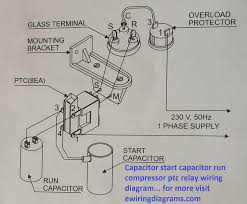 As you see in the above figure, the power lines come from the distribution board and goe to the double pole mcb. Capacitor Start Capacitor Run Compressor Ptc Relay Wiring Diagram Electrical Wiring Diagrams Platform