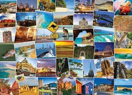 Dimensions are 19 x 27 inches. Eurographics Australia Globetrotter Jigsaw Puzzle 1000 Pieces Pdk
