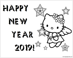 Create one for yourself or create a whole pile to share with your friends. Happy New Year Hello Kitty 2019 Coloring Pages Cartoons Coloring Pages Coloring Pages For Kids And Adults