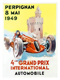 4th Grand Prix Perpignan 1949 Giclee Print Raspaut Allposters Com Vintage Racing Poster Auto Racing Posters Racing Posters