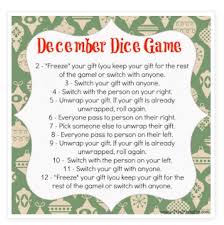 Christmas Exchange Dice Game Christmas Gift Exchange Games Christmas Gift Exchange Christmas Games