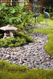 Stock Photo Titled A Backyard Japanese Garden With A Dry Stream Bed Lantern And Crane Statuary Un Japanese Rock Garden Small Japanese Garden Japanese Garden