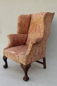 Fine large antique deep buttoned leather wing chair. George Iii Style Antique Wing Back Armchair La82744 Loveantiques Com