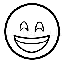 Free printable emoji faces emoji coloring pages. How To Draw Happy Emoji Coloring Page Trace Drawing