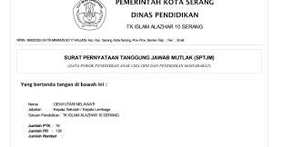 Profil guru menggunakan kop sekolah. Cara Download Atau Cetak Sptjm Paud Terbaru 2019 Maftuhi Net