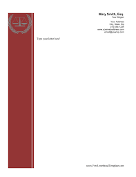 Easily write a cover letter by following our tips and sample cover letters. This Printable Legal Letterhead Has A Maroon Sidebar And A Picture Of A Balanced Justice Scale Letterhead Format Letterhead Template Letterhead Template Word