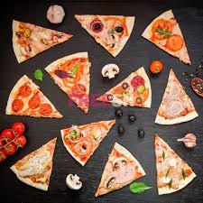Pizza With Ingredients And Vegetables On Black Background Flat Lay Top View Sliced Pizza Pattern Free Stock Photo Freesh Net Food Foodie Pizza Ingredients