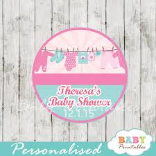 5 out of 5 stars. Pink Tiffany Blue Clothesline Baby Shower Favor Tags D153 Baby Printables