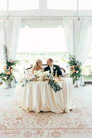 Romantic Blush Wedding Sweetheart Seating In Havre De Grace Maryland Rentals White Glove Rentals Planning Blush Wedding Reception Bridal Table Wedding