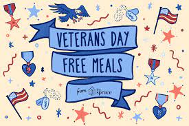 Restaurants Offering Free Meals This Veterans Day Free Food Veterans Day Veteran