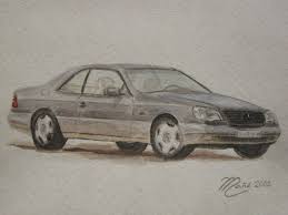 Mercedes Benz S500 Coupe W140 Aquarelle De Joan Mane Mercedes Benz Mercedes Voiture