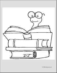 See more ideas about worm drawing, worms, earthworms. Clip Art Cartoon Bookworm Coloring Page I Abcteach Com Abcteach