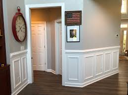 I would say higher wainscot if you have the budget, as high as you want. Trim Carpentry Question How To Caulk Fill Chair Rail And Wainscoting Boxes Carpentry
