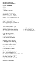 On accorde aussi au pluriel, bien. Cheb Khaled Aicha