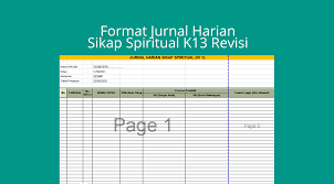 Format penilaian penjaskes semester 2 Format Jurnal Harian Sikap Spiritual K13 Revisi Terbaru Katulis