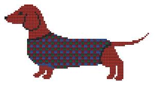 Included is a large/easy to read color counted cross stitch chart, suggested dmc floss colors, and picture. Dachshund Dog Counted Cross Stitch Pattern Arts Crafts Sewing Cross Stitch Needlework Cross Stitch