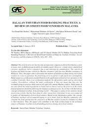 They apply to any food in malaysia prepared, produced or packaged for export. Pdf Halalan Toiyyiban Food Handling Practices A Review On Street Food Vendors In Malaysia