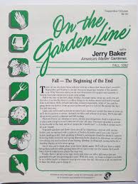 On The Garden Line With Jerry Baker Fall September October