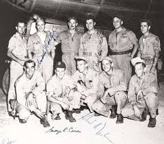 Tibbets, jr., pilot of the enola gay, the plane that dropped the atomic bomb on. Signed Photograph Of The Enola Gay Crew Colonel Paul Tibbets Signed Autograph