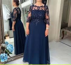 Dress your mother or grandmother in azazie's mother of the bride dresses. Blue Mother Of The Bride Dresses A Line 3 4 Sleeves Chiffon Appliques Beaded Groom Mother Dresses For Weddings Hot Discount D21e5 Cicig