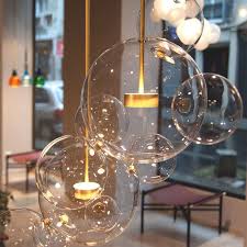 Living room chandeliers add an ornate atmosphere. Clear Glass Ball Chandeliers Art Deco Bubble Lamp Shades Led Hanging Light Modern Living Room Rustic Bar Stair Droplight Fixture Mega Promo 7a2d Goteborgsaventyrscenter