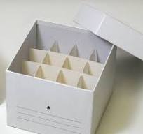 Cardboard Storage Box, 16 Place (4x4), white, for 50mL Centrifuge Tube