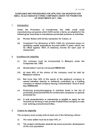 To provide for the legislative protection of investors temporary removal of restrictions on economic activities act, 1986 (act no. Ik Guidelines