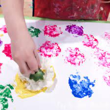 This stunningly beautiful painted flower craft for kids is super easy to make. Painting With Flowers Spring Process Art Project For Preschoolers