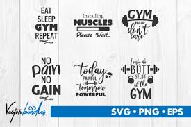 Download Gym Quote Cut File Graphic By Vectorbundles Creative Fabrica PSD Mockup Templates