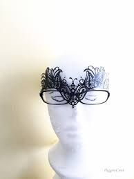 Use a hole puncher to make a hole on each side of the mask at about ear level. Masquerade Mask For Eye Glasses Eye Glass Masquerade Mask In Etsy
