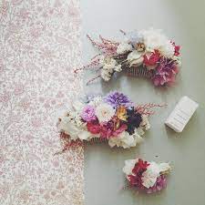 和装ヘアに 元お花屋さんが作る soypowa のお花いっぱい花飾り 花飾り 髪飾り ハンドメイド