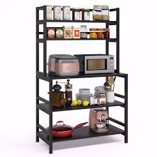 Looking for small kitchen storage ideas? Tribesigns 5 Tier Kitchen Bakers Rack With Hutch Microwave Oven Stand Free Standing Kitchen Utility Storage Shelf Organizer For Spices Pots Pans And Oven Walmart Com Walmart Com