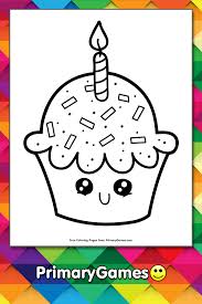 Cute Cupcake Coloring Page Free Printable Ebook In 2020 Cupcake Coloring Pages Coloring Pages Happy Birthday Coloring Pages
