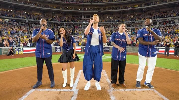 Pentatonix Sings National Anthem at Banana Bowl with F-35 Flyover
