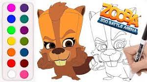 This is the official subreddit of zooba: How To Draw And Color New Character Betsy Beaver From Zooba Zooba Betsy Youtube