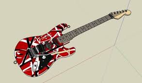 Electric Guitar 3d Skp Model For Sketchup In 2020 Electric Guitar Guitar Electricity