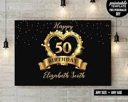 Backdrop Black And Gold Diy Party Decorations 50th Birthday Party Backdrop Black And Gold Fifty And Fabulous Backdr 60th Birthday Ideas For Dad 60th Birthday Ideas For Mom 50th Birthday Party Decorations